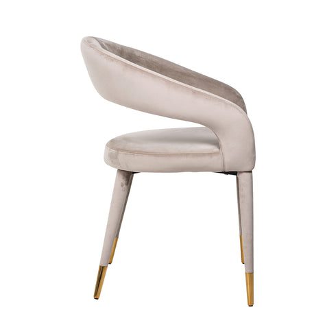 Gina Taupe Velvet Arm Chair